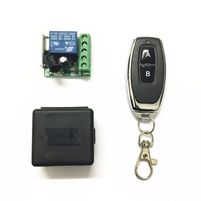 Remote Control Switch DC12V 10A 433MHz Telecomando Transmiter